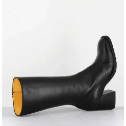 Bottes Mi-Hautes En Cuir Souple Noir - R288M Seta Nero