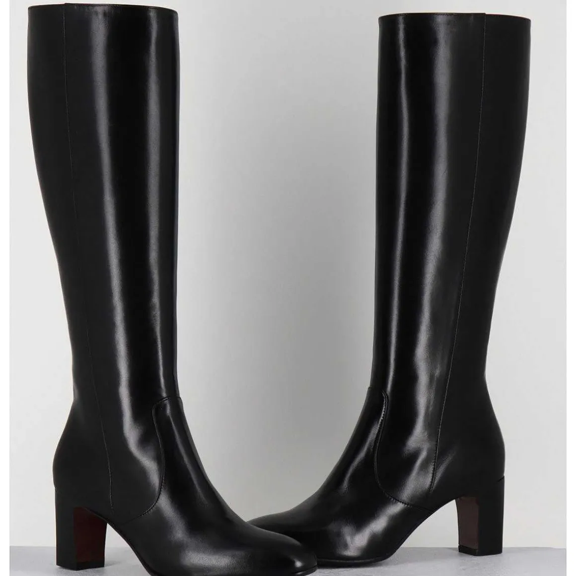 Bottes Noires En Agneau Plonge - M475 Seta Nero