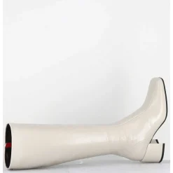 Bottes 70S En Cuir Brillant Blanc Casse - Ecil33 Glaze Osso