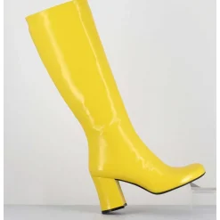 Bottes 60S En Cuir Souple Jaune - Ah2983 Verlux Giallo