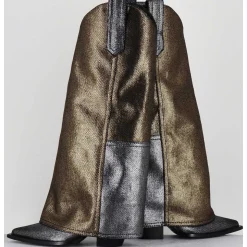 Bottes Santiag Jean Lamine Bronze & Argent -E3869-T Ric Silver Gold