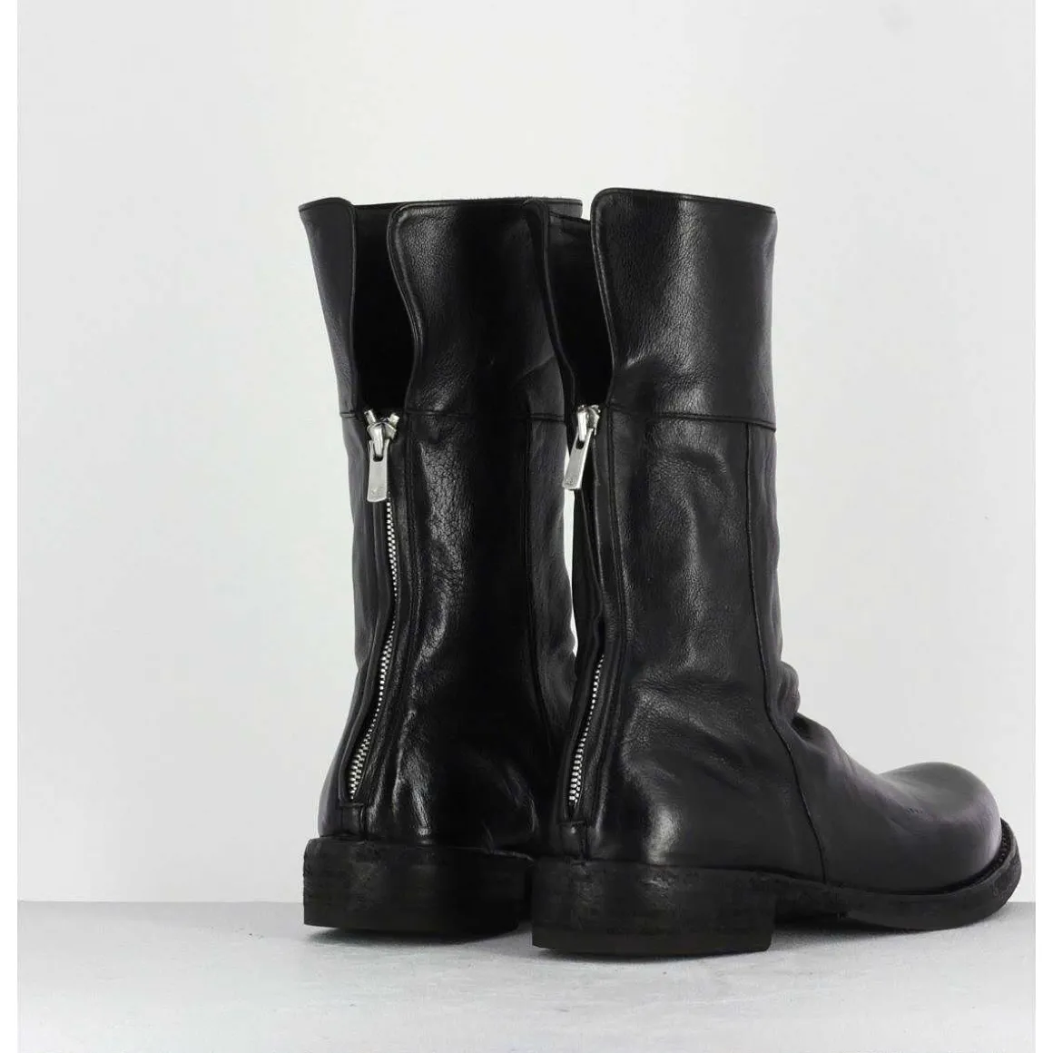 Bottine Plates En Cuir Noir Officine Creative Femme - Legrand 125