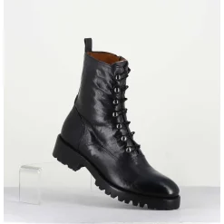 Bottines A Boutonniere En Cuir Noir - 2738 Buffalo Nero