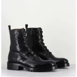 Bottines A Boutonniere En Cuir Noir - 2738 Buffalo Nero