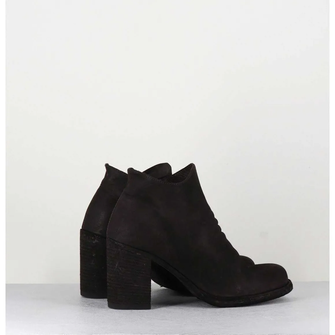 Bottines En Cuir Huile Marron - Vernon 051 Ebano