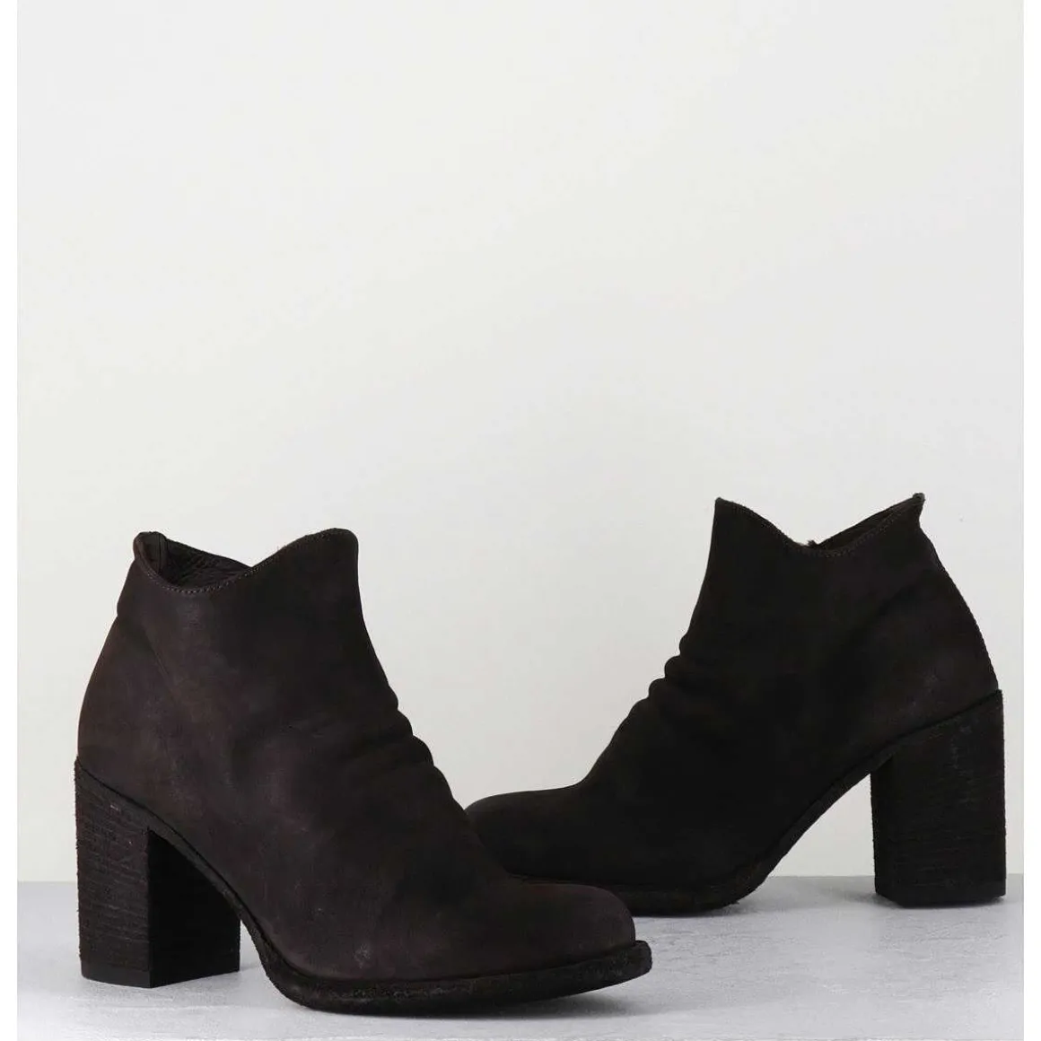 Bottines En Cuir Huile Marron - Vernon 051 Ebano