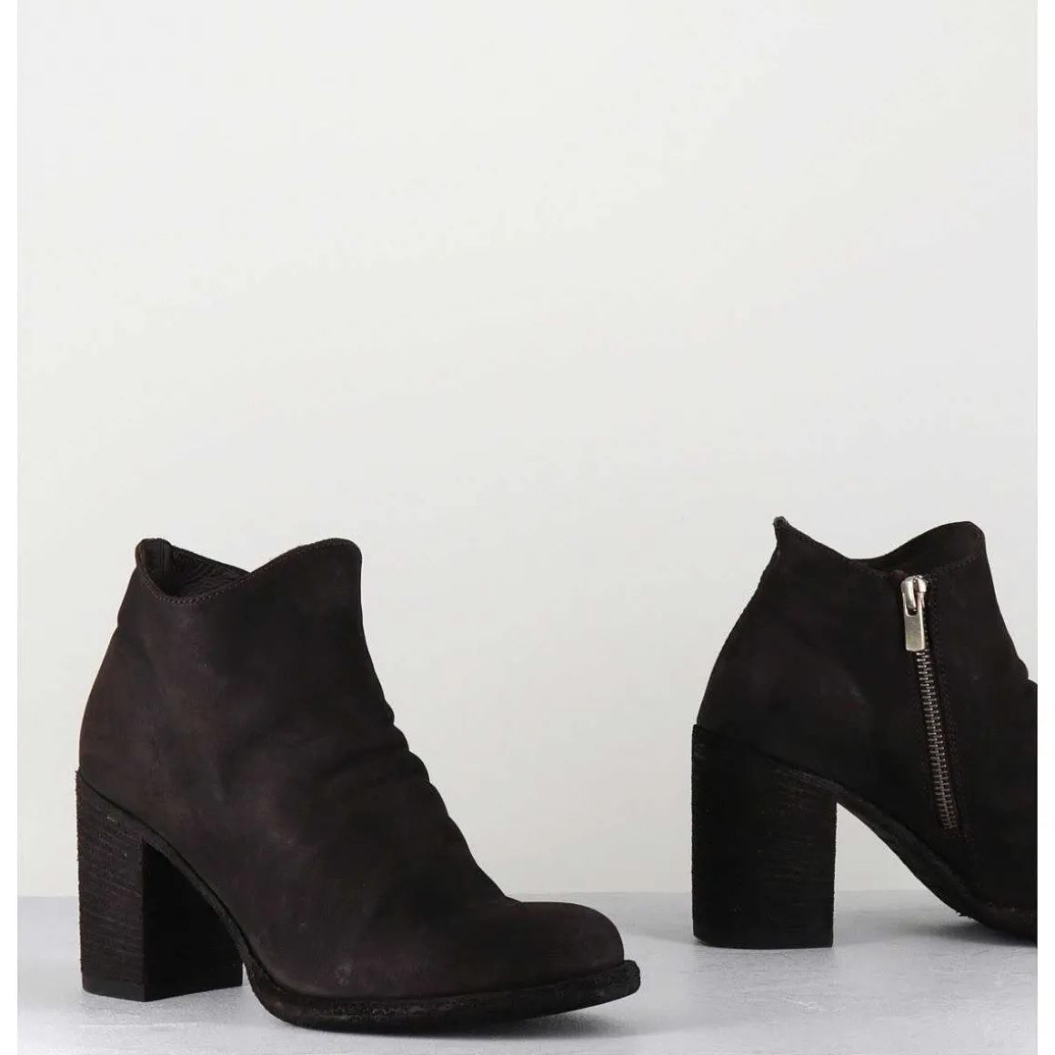 Bottines En Cuir Huile Marron - Vernon 051 Ebano
