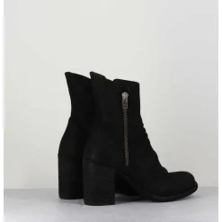 Bottines En Cuir Huile Noir - Vernon 045 Nero