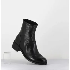 Bottines En Cuir Noir - Lison Caou 045 Nero