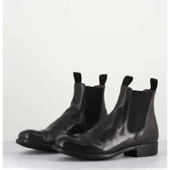 Bottines En Cuir Souple Marron-Anthracite - Calixte004 Magnet