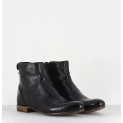 Bottines Plates En Cuir Noir Alberto Fasciani - Perla37031