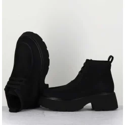 Chaussures A Lacets En Nubuck Noir - A78Np Nabuck Nero