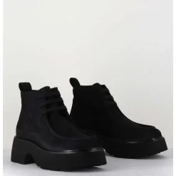 Chaussures A Lacets En Nubuck Noir - A78Np Nabuck Nero