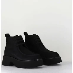 Chaussures A Lacets En Nubuck Noir - A78Np Nabuck Nero