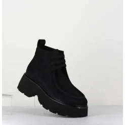 Chaussures A Lacets En Nubuck Noir - A78Np Nabuck Nero