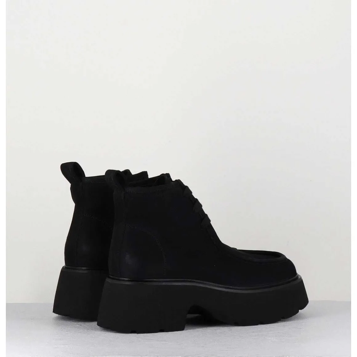 Chaussures A Lacets En Nubuck Noir - A78Np Nabuck Nero