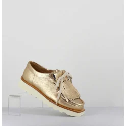 Chaussures Legeres En Cuir Dore Frange Amovible - 6549 Air Frangia