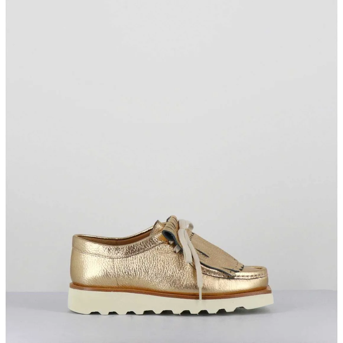Chaussures Legeres En Cuir Dore Frange Amovible - 6549 Air Frangia
