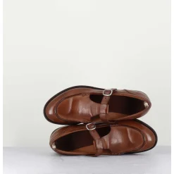 Chaussures Mary-Jane En Cuir Marron - Lex535 Sughero