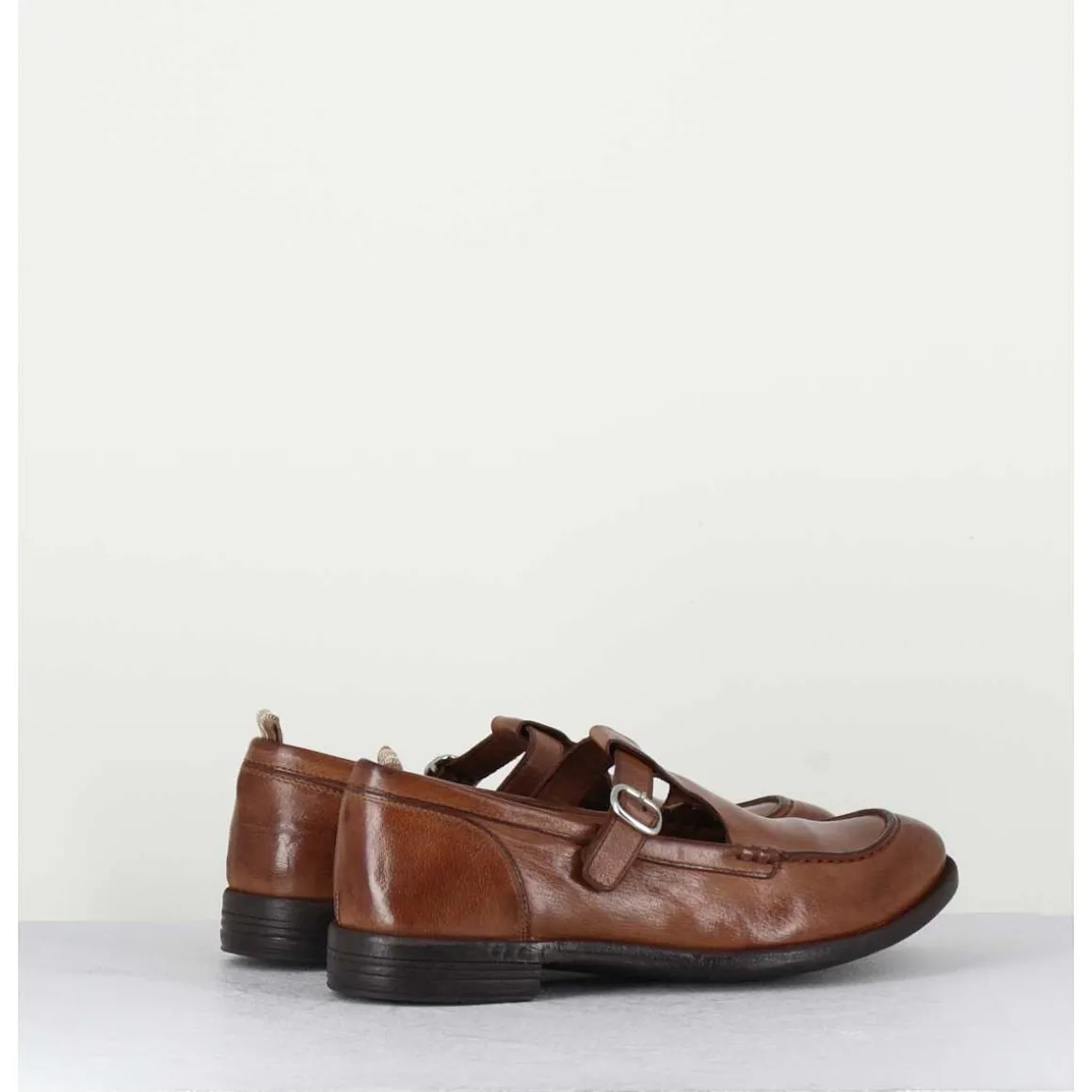 Chaussures Mary-Jane En Cuir Marron - Lex535 Sughero