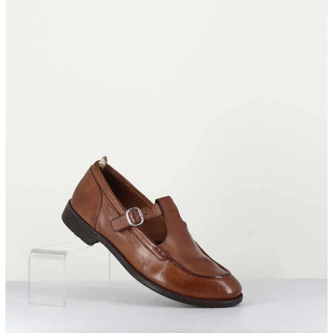 Chaussures Mary-Jane En Cuir Marron - Lex535 Sughero