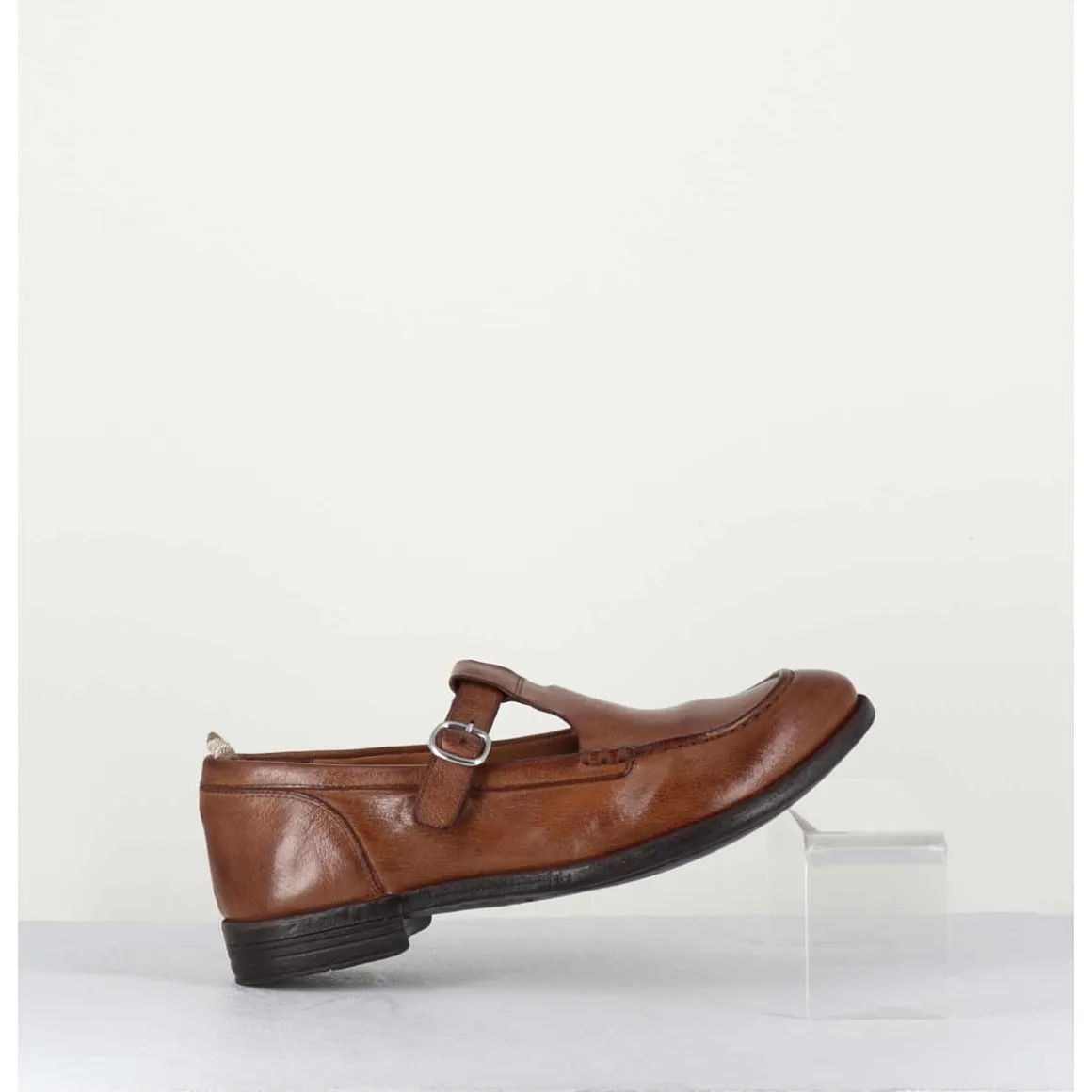 Chaussures Mary-Jane En Cuir Marron - Lex535 Sughero