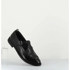 Chaussures Mary-Jane En Cuir Noir - Lex535 Nero