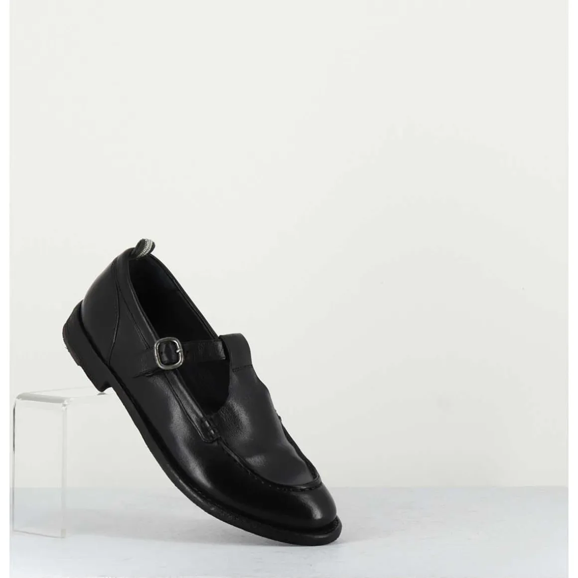 Chaussures Mary-Jane En Cuir Noir - Lex535 Nero