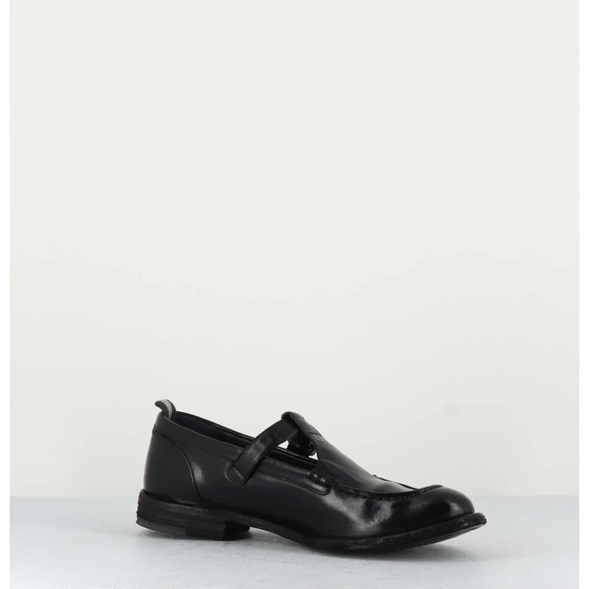 Chaussures Mary-Jane En Cuir Noir - Lex535 Nero