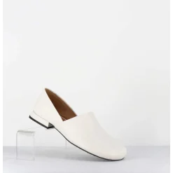 Chaussures Minimalistes En Cuir Souple Blanc Casse - Paoli Marfil Nappa