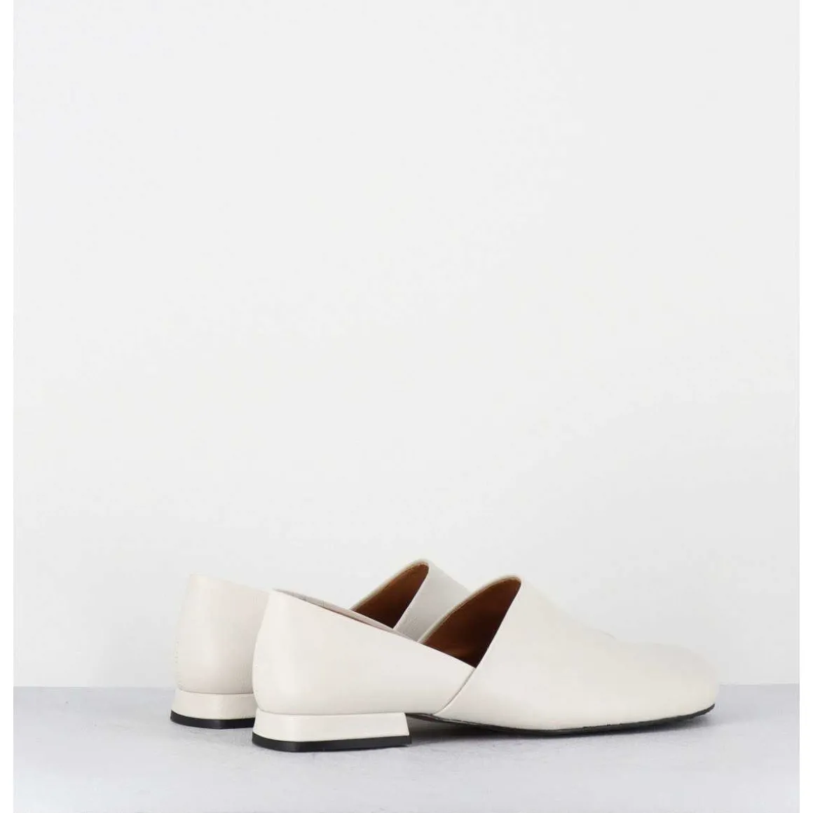 Chaussures Minimalistes En Cuir Souple Blanc Casse - Paoli Marfil Nappa