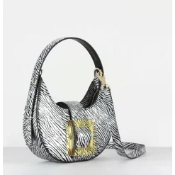 Cindy Glossy Buckle Bag- Zebra Print