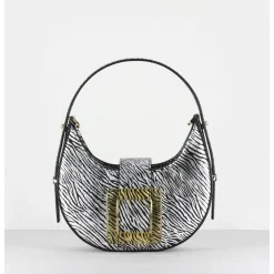 Cindy Glossy Buckle Bag- Zebra Print