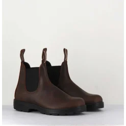 Classic Chelsea Boots Cuir Mate Marron - 1609 Antique Brown