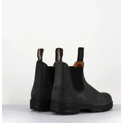 Classic Chelsea Boots En Cuir Nubuck Noir - 587 Rustic Black