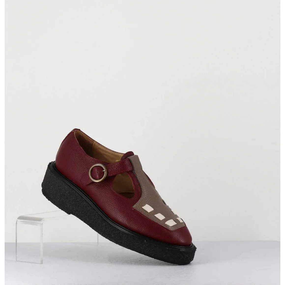 Creppers Mary-Jane En Cuir Bordeaux - Doublet Cowhide