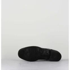 Derbies A Boutonniere En Cuir Noir - Calixte 035 Nero