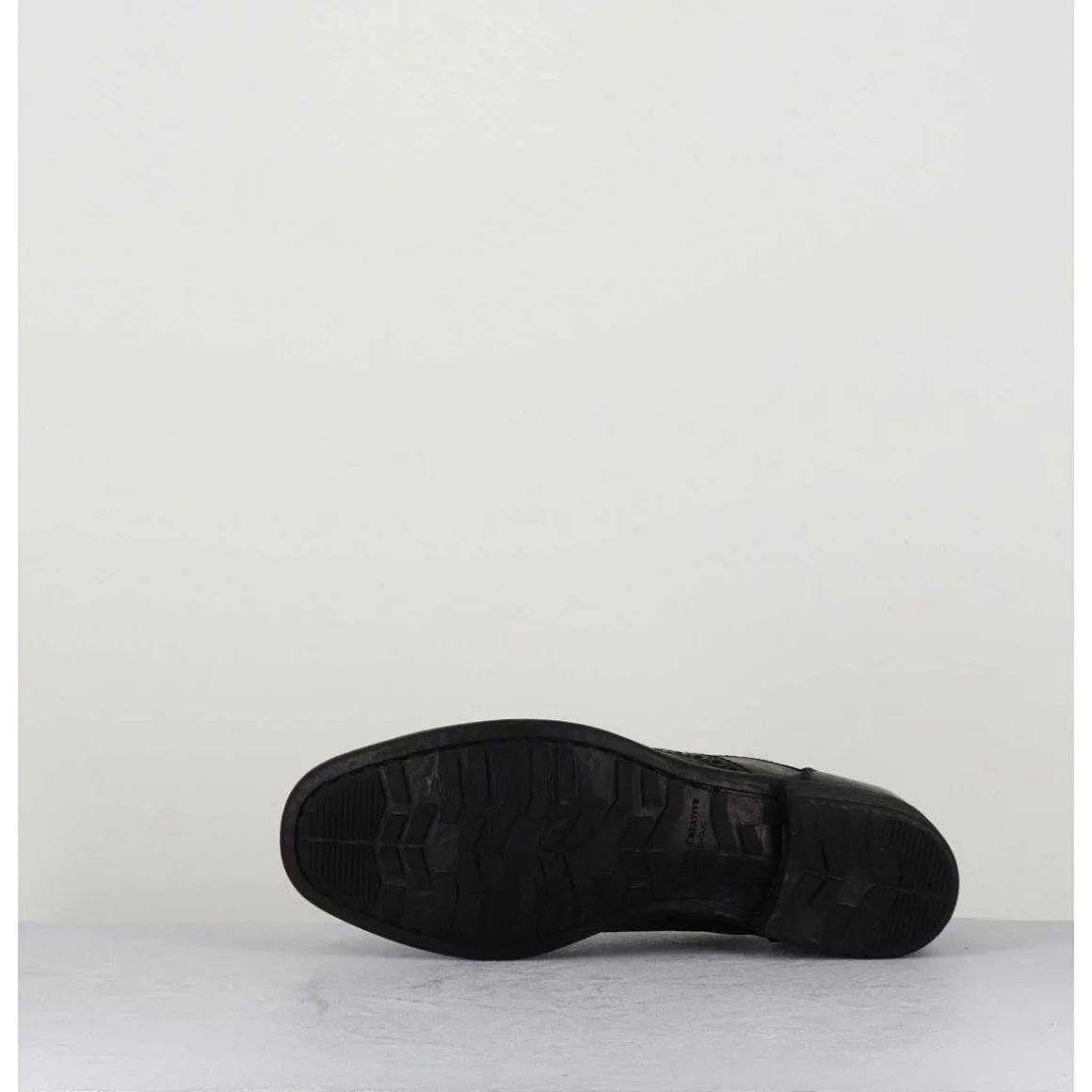 Derbies A Boutonniere En Cuir Noir - Calixte 035 Nero