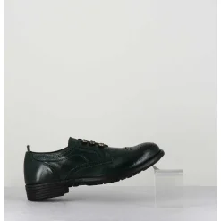 Derbies A Boutonniere En Cuir Vert Bouteille - Calixte 035 Bouteille