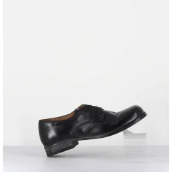 Derbies A Lacets En Cuir Noir Ligne Japonisante - 45401A Cris Nero