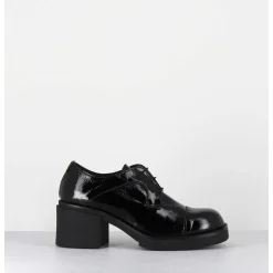 Derbies A Talon En Cuir Vernis Souple Noir - Yoshi Naplak Nero