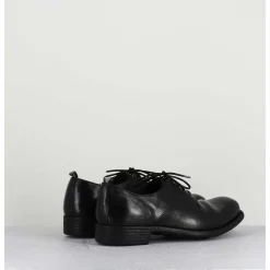 Derbies En Cuir Noir A Lacets - Calixte01 Nero