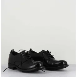 Derbies En Cuir Noir A Lacets - Calixte01 Nero