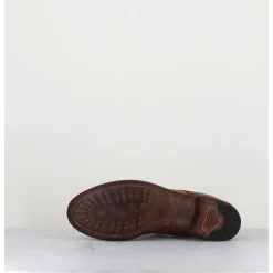 Derbies Fleuris En Cuir Camel - Lexikon001 Tabacco