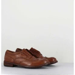 Derbies Fleuris En Cuir Camel - Lexikon001 Tabacco