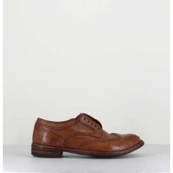 Derbies Fleuris En Cuir Camel - Lexikon001 Tabacco