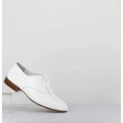 Derbies Minimalistes En Cuir Souple Blanc - Stja Cow White