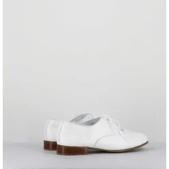 Derbies Minimalistes En Cuir Souple Blanc - Stja Cow White