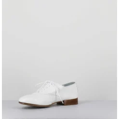 Derbies Minimalistes En Cuir Souple Blanc - Stja Cow White