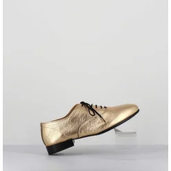Derbies Minimalistes En Cuir Dore - Stja Cow Platino
